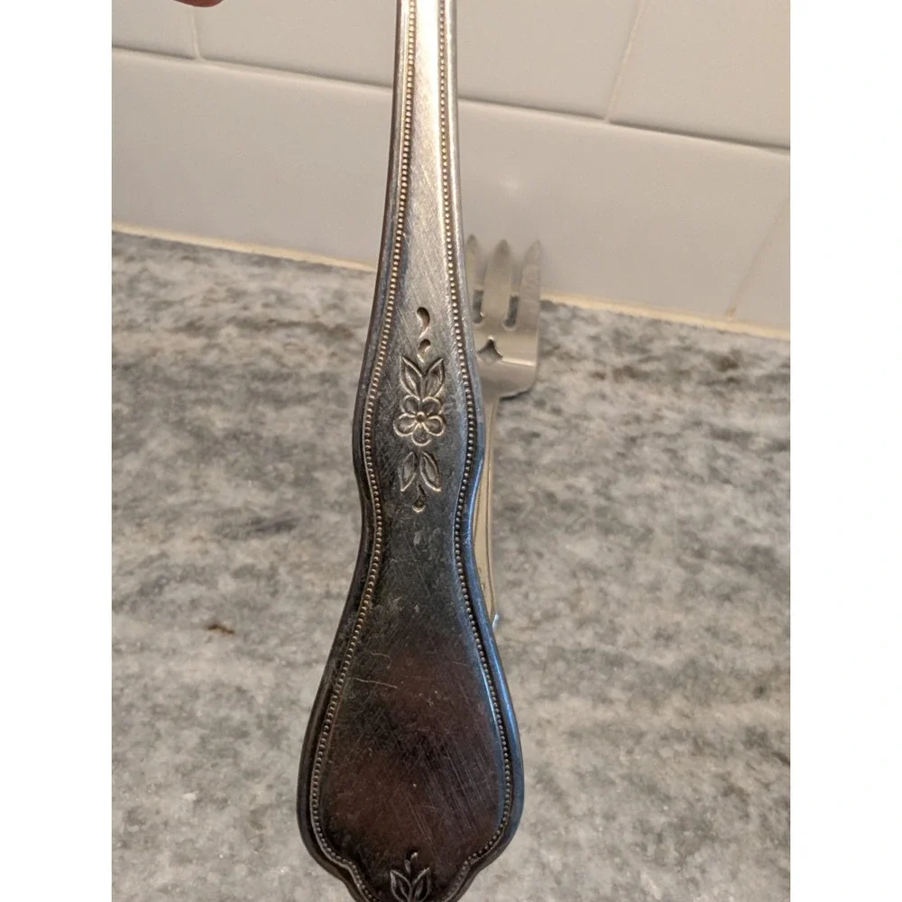 Oneida MORNING BLOSSOM Stainless Flatware Serving Spoon And Fork‎